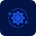 Icon - Cog with Circular Arrows